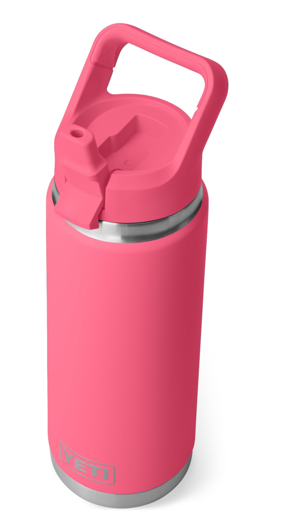 YETI Rambler C Straw Bottle, Stainless Steel Vacuum Insulated Bottle with Leakproof Straw Cap, Tropical Pink, 26 oz (769 ml)