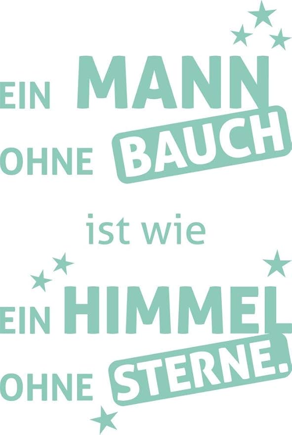 GRAZDesign Wandsticker Küche selbstklebend EIN Mann ohne Bauch ist wie