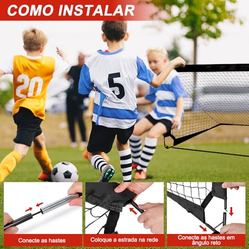 Golzinho Futebol, 120 * 90 * 90CM Trave de Gol, Trave Futebol, Goleira Rede Dobrável, Rede Portátil