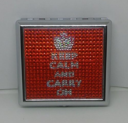 Ninc Keep Calm Out Beaded Double Sided Metal King Size Cigarette Case