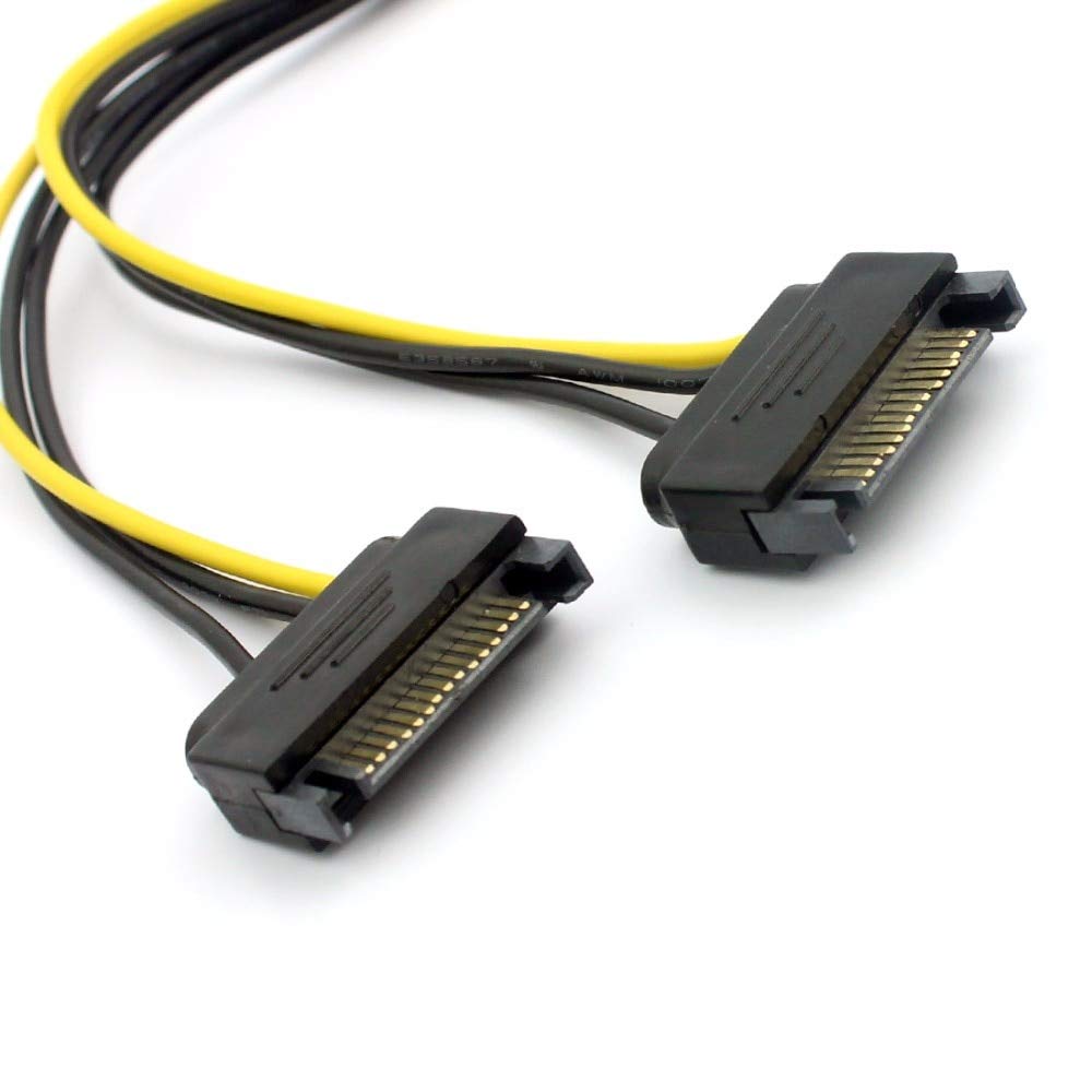 Cable Length 20cm Computer Cables 20CM Dual SATA Power Cable 15P to 8P