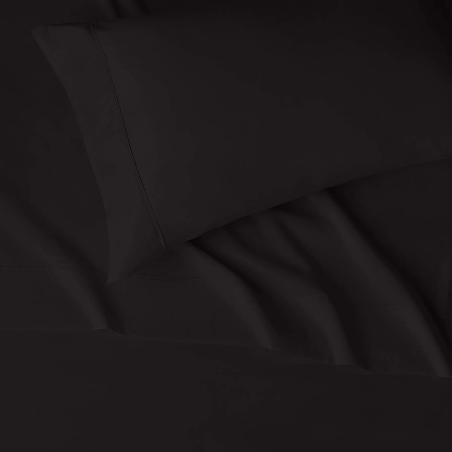  Basics Lightweight Super Soft Easy Care Microfiber Sheet Set with 14" Deep Pockets, Twin, Black: Home & Kitchen