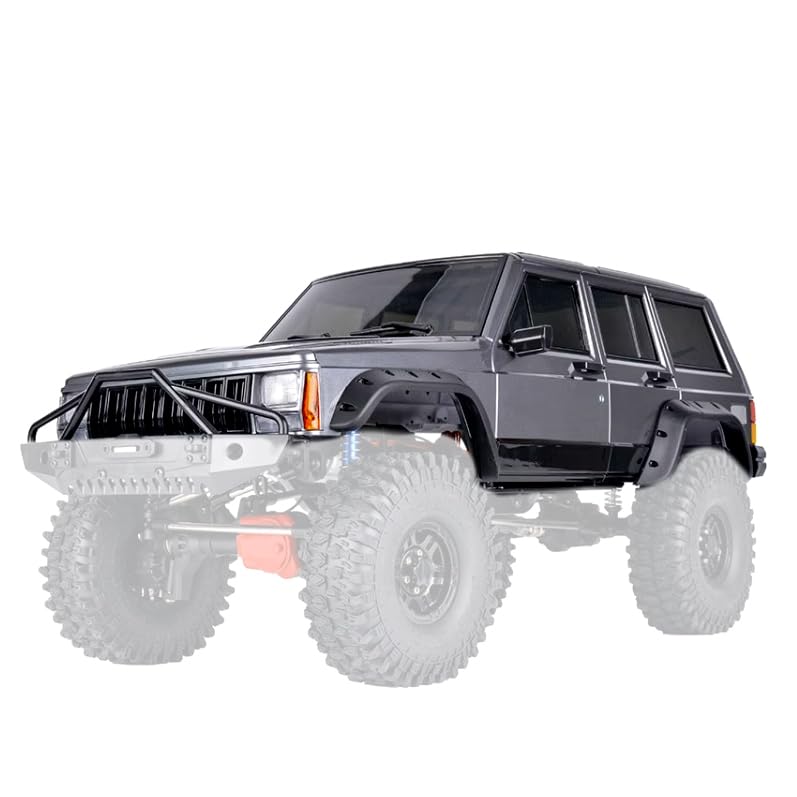 Photo 1 of 1/10 RC Crawler Hard Body Shell Kit - 313mm Wheelbase Cherokee Body for Axial SCX10, SCX10 II 90046, 90047 & TRX4 Kits (Grey)