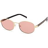 HERJOUR Trendy Retro Oval Sunglasses Womens Mens 90s Classic Vintage Sun Glasses AR81051