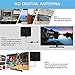 HDTV Antenna - Hometifine Digital Indoor HDTV Antenna - UL Certified Power Adapter, 50 Mile Range, Ultra Slim, 10FT Detachable Cable