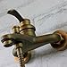 Wall Mount Tub Filler with Hand Shower Combo Set Antique Brass Finish Ceramic Valve Single Handle Three Holes