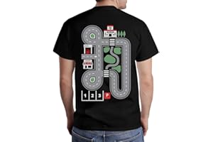 Tstars Dad Playmat Car Track T-Shirt - Fun Father's Day Shirt with Road Map Design on Back for Kids Play