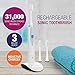 ToiletTree Products Poseidon Rechargeable Sonic Toothbrush with Inductive Charger and 3 Replacement Brush Heads for Multiple Users