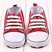 Dealzip Inc Baby Toddler Infant Boy Girls Soft Sole Canvas Sneaker for Prewalker(3-6 months,Red)
