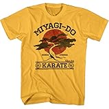 Karate Kid Miyagi-Do It Again Mens Gold T-shirt