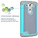 Tekcoo LG G3 Vigor Case, LG G3 Mini Case, (TM) [Tmajor Series] [Turquoise/Grey] Shock Absorbing Hybrid Rubber Plastic Impact Defender Slim Hard Case Cover Shell for LG G3 Vigor,G3 Mini LS885 D725