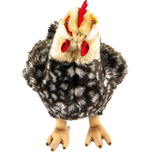 Teddys Rothenburg Kuscheltier Henne Hilde 37 cm grau/braun Huhn mit Ei Plüschhenne Plüschtier – Bild 3