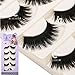 Makeup Black Cross False Eyelashes 5 Pairs Cosmetic Thick Fake Eye Lash Natural Eye Long Lashes Extension