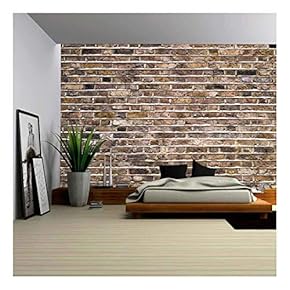 Fragment of an Old Brick Wall Background - Removable Wall Mural | Self-Adhesive Large Wallpaper - 100x144 inches