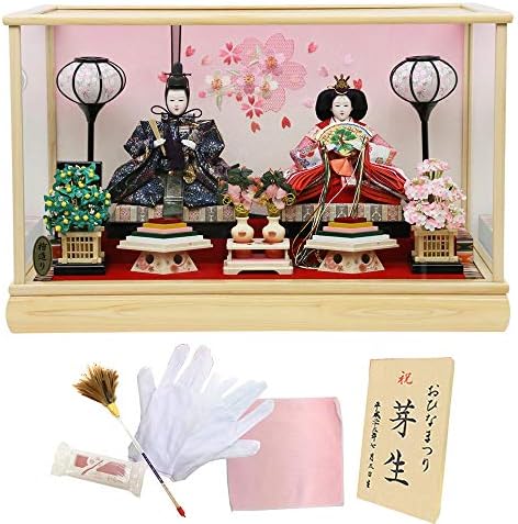 雛人形 ひな人形 ケース飾り親王飾り ひのき ガラスケース入り 初節句 お祝い ひな祭り 桃の節句