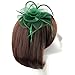 Acecharming Fascinators for Women, Feather Sinamay Fascinators with Headbands Tea Party Pillbox Hat Flower Derby Hats, Style 1 Olive Green, One Size
