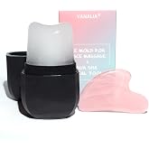 VANALIA Ice Roller &amp; Gua Sha Set for Face, Eyes &amp; Neck - Black | Cooling roller de-puffs &amp; soothes; gua sha lifts &amp; sculpts&mdash;skin care beauty tools for a radiant, refreshed face, eyes &amp; neck