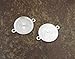 20 Deannassupplyshop Connector Circle Pendant Trays - Silver Color - 1 Inch - 25mm - Pendant Blanks Cameo Bezel Settings Photo Jewelry - Custom Jewelry Making - 1