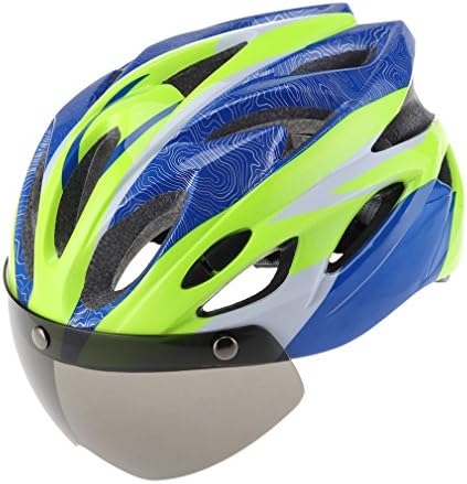 Easecamp Cycling Bike Helmet with Detachable Magnetic Visor Goggles Shield (Green)