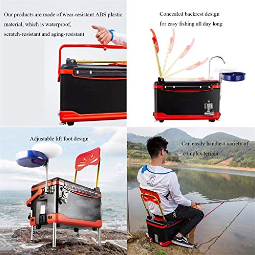 BYDBNR Angelkasten, Multifunktions-Fischereikasten Fanggeräte Zubehör Aufbewahrungsbox – Bild 4