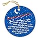 ChalkTalkSPORTS Crew Round Ceramic Ornament | Reindeer and Santa 'TWAS The Night