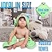 Adorable Soft Cotton Puppy Hooded Baby Towel [Green], Large Sized:30X30 Inch | Soft Washcloth | Designed Greeting Card | Parenting eBook | Thick and Absorbent | For Infants, Toddlers and Newborns