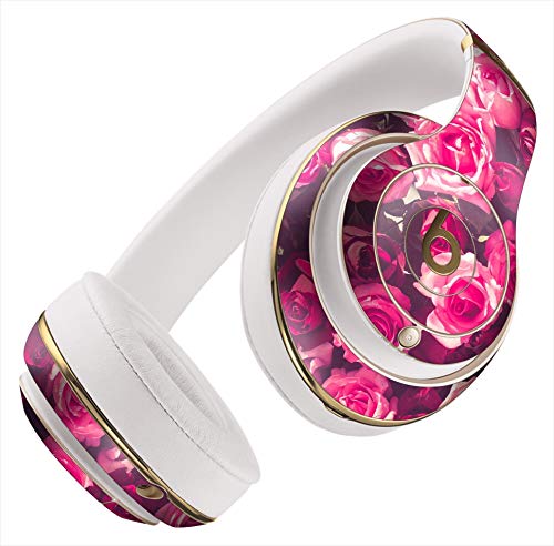 Vibrant Pink Vintage Rose Field Design Skinz Full-Body Premium Authentic Skin Kit for The Beats by Dre Studio 2 or 3 Remastered Wireless Headphones Ultra-Thin Protective Decal Wrap