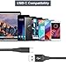 USB Type C Cable 3.3FT [2 Pack], TITACUTE USB C Fast Charger Nylon Braided Cord for Compatible for Samsung Galaxy Note 9 S9 Plus, Huawei Mate 20 Pro, BlackBerry Motion, ZTE Axon 7 Mini Black