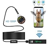 Wifi Endoscope, GULAKI Wireless Borescope Inspection Camera IP 68 Waterproof Sna