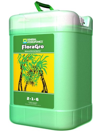 6 gal. - FloraGro - Hydroponic Vegetative Nutrient Solution - 2-1-6 NPK Ratio - General Hydroponics GH1427 6 gal. - FloraGro - Hydroponic Vegetative Nutrient Solution - 2-1-6 NPK Ratio - General Hydroponics GH1427