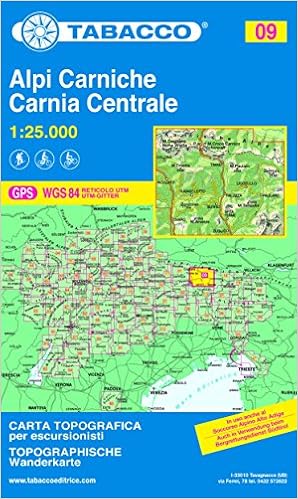 Amazon It Alpi Carniche Carnia Centrale 1 25 000 09 Tabacco Libri Alpi Carniche Cartina