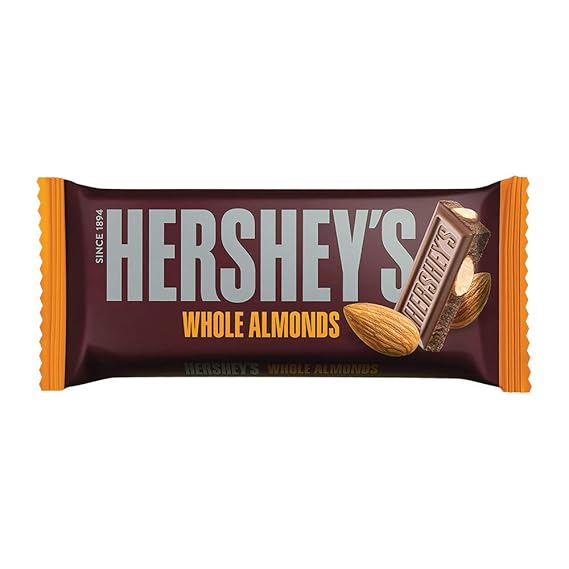 Hershey's Whole Almonds Chocolate Bar, 40g (Pack of 8) Amazon.in Grocery & Gourmet Foods