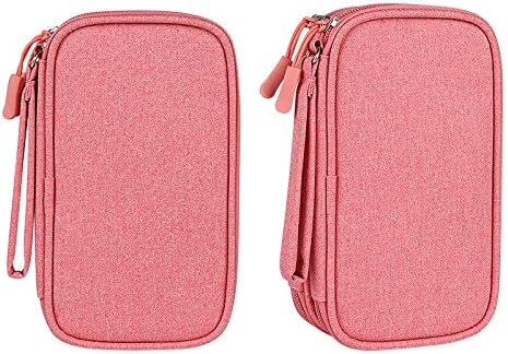 Hosoncovy Power Bank Organizer Bag - USB Flash Drive & External Hard Drive Case (Pink) - Image 3