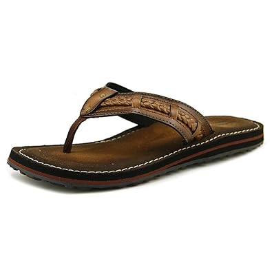 clarks flip flops brown