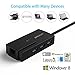 Qicent 3 Port USB 3.0 Hub With RJ45 10/100/1000 Gigabit Ethernet Converter LAN Adapter, Support Windows XP, Vista, Win7/8 (32/64 bit), Mac OS 10.6 and above, Linux - Black
