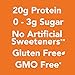 think! High Protein Bars – Variety Pack, 20g Protein, 0-3g Sugar, No Artificial Sweeteners, Gluten Free, GMO Free, 2.1-2.2 oz bar (12 Count)thumb 1