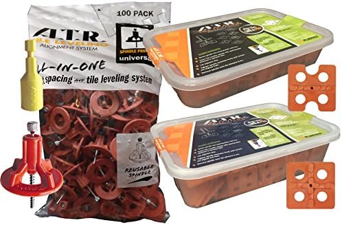 ATR Tile Leveling Alignment System DIY Kit 3mm Cross Floors and Walls (301 pieces)