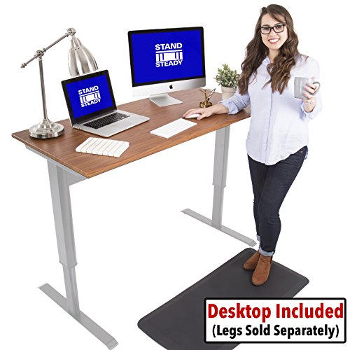 DESKTOP ONLY: Tranzendesk Air 55" Pneumatic Standing Desk - Legs & Top Sold Separately (Includes Cherry Desktop ONLY)