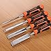 KSEIBI 312130 Wood Chisel Sets Professional, Premium Chrome Manganese Blades for Woodworking, Carving, Soft Grip Handles W Hammer Steel-end Cap 4-Piece