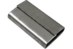 NVOYAJUAN Closed (Push Type) Seals for 1/2" Width Steel Strapping Metal Clips for Packaging Banding Strong and Safe (1000pcs)