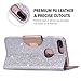 ProCase Wallet Case for iPhone 8 Plus/7 Plus 5.5 Inch, Flip Fold Card Case Stylish Slim Stand Cover with Wallet Case Fits for iPhone 8 Plus/iPhone 7 Plus 5.5” -Glittersilver