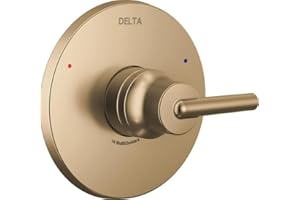 Delta Faucet Trinsic 14 Series Single-Function Gold Shower Valve Trim Kit, Shower Handle, Delta Shower Trim Kit, Champagne Bronze T14059-CZ (Valve Not Included)