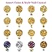 Anezus 7100 Pcs Nail Art Rhinestones Nail Gems Kit with 30 Assorted Colors Nail Art Striping Tape and Pickup Tools for Nail Art Supplies Accessories