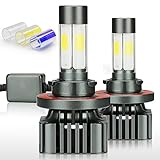 Zdatt 12000LM H13 9008 LED HeadLight Bulbs Conversion Kit 100W High Low Beam 360 Degree Lighting for Car Lamp Replacement-Amber(3000K)/White(6000K)/Light-Blue(8000K)-2 Year Warranty