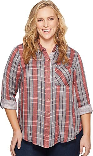 Lucky Brand Womens Plus Size Plaid 