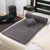 Tempur-Pedic Set-Includes Travel Size TEMPUR-Neck Pillow, Mattress Overlay, and Carry Bag, Gray