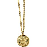 14K Yellow Gold Medusa Necklace, Vintage Greek Mythology Pendant Athena Medusa Snake Necklace Gold for Women Ancient Greek Symbol Necklace Amulet Jewelry, Medusa Necklace Gold Bracelet Silver