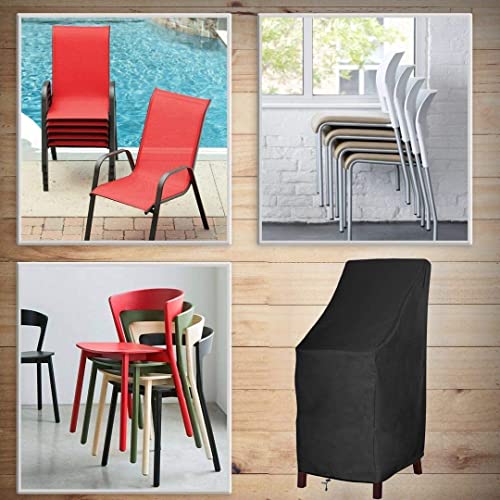 Patio Chair Covers High Back, Stackable Outdoor Chair Covers, Durable
