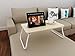 Homebi Lap Desk Tray Table Laptop Table Portable Bed Desk Standing Desk Breakfast Tray for Bed Couch and Sofa with MDF Top Board and Foldable Metal Legs in White Oak,23.62”W x15.75” D x11.20”H