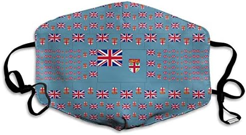 Fiji Flag Mouth Mask Unisex Face Mask Anti-dust Cotton Face Mask for Men and Women